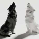 Low Poly Howling Wolf 2.0